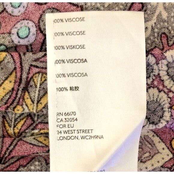 Maeve Anthropologie Janie Flounced Peasant Blouse Womens Sz 12 Dark Moody Floral - Picture 16 of 16